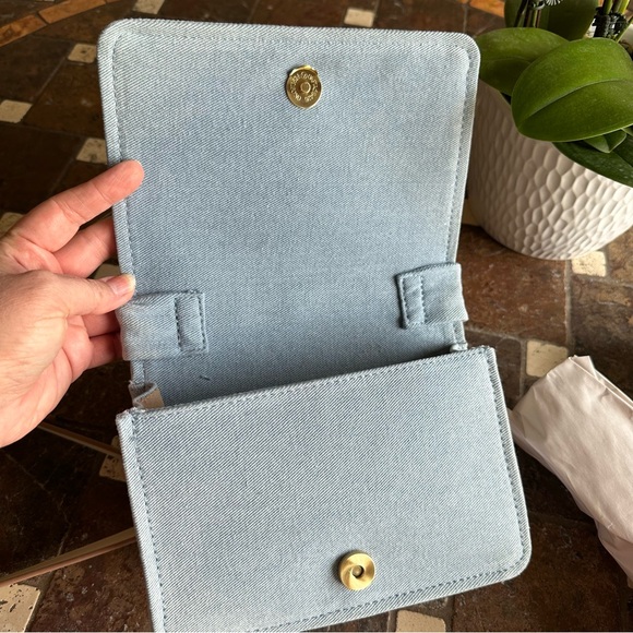 Nanette Lepore Laiela Vintage Light Denim Bow Crossbody Purse with Bracelets NWT - Picture 5 of 16